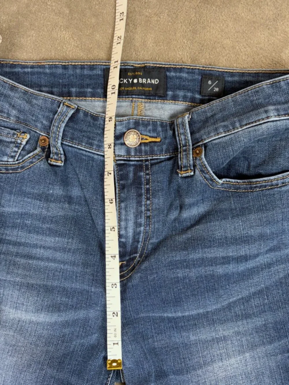 Lucky Brand Ava Skinny Jeans Women's 6/28 Medium Wash Skinny Stretch Preppy Chic